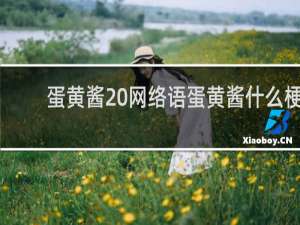 蛋黄酱 网络语蛋黄酱什么梗