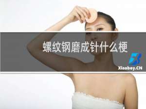 螺纹钢磨成针什么梗-「鲸吼社区」