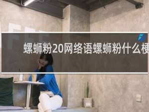 螺蛳粉 网络语螺蛳粉什么梗