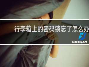 行李箱上的密码锁忘了怎么办