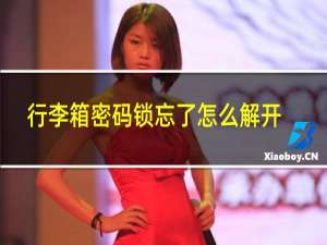 行李箱密码锁忘了怎么解开