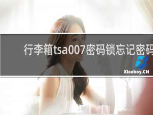 行李箱tsa007密码锁忘记密码