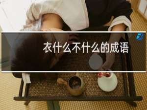 衣什么不什么的成语