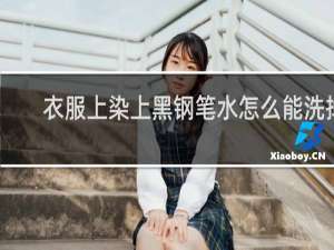 衣服上染上黑钢笔水怎么能洗掉