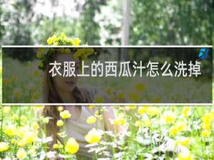 衣服上的西瓜汁怎么洗掉