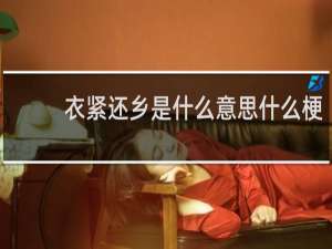 衣紧还乡是什么意思什么梗
