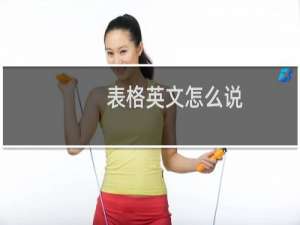 表格英文怎么说