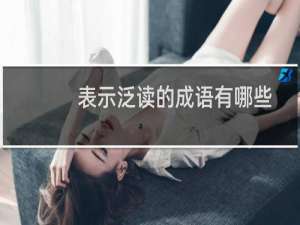 表示泛读的成语有哪些