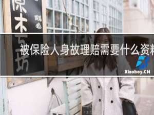 被保险人身故理赔需要什么资料