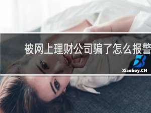 被网上理财公司骗了怎么报警