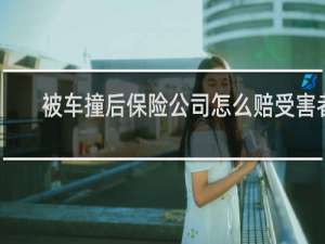 被车撞后保险公司怎么赔受害者