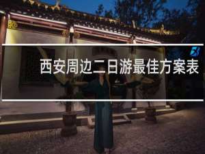 西安周边二日游最佳方案表
