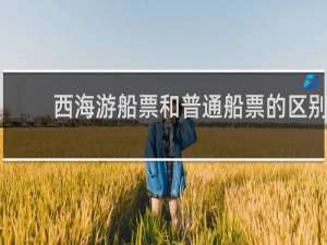 西海游船票和普通船票的区别