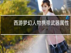 西游梦幻人物携带武器属性