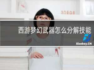 西游梦幻武器怎么分解技能