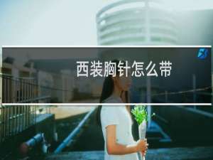 西装胸针怎么带
