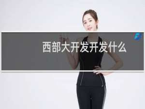 西部大开发开发什么
