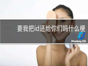 要我把id还给你们吗什么梗