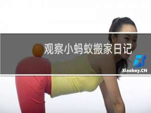 观察小蚂蚁搬家日记