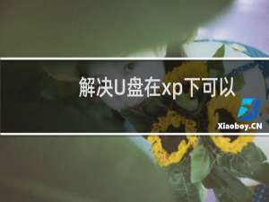 解决U盘在xp下可以打开，在win7下打不开