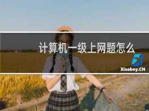 计算机一级上网题怎么做