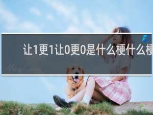 让1更1让0更0是什么梗什么梗