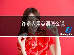 许多人用英语怎么说