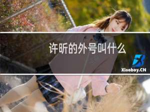 许昕的外号叫什么