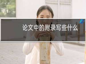 论文中的附录写些什么内容（论文中附录的格式）