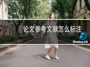 论文参考文献怎么标注