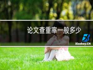 论文查重率一般多少