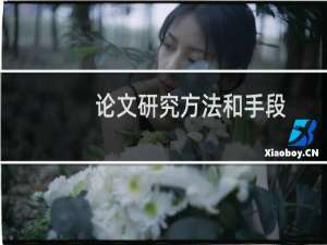 论文研究方法和手段
