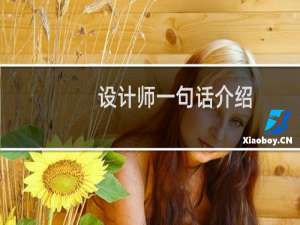 设计师一句话介绍