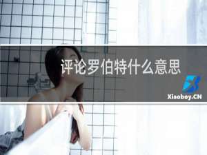 评论罗伯特什么意思？什么梗