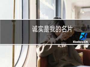 诚实是我的名片