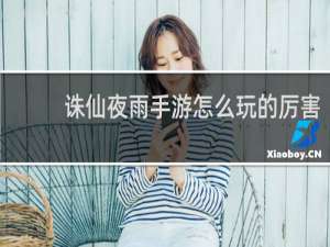 诛仙夜雨手游怎么玩的厉害