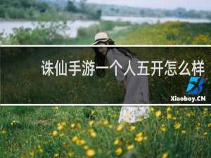 诛仙手游一个人五开怎么样
