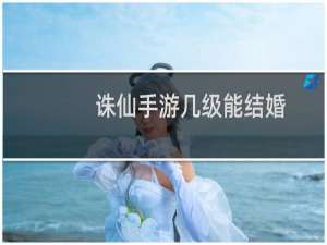诛仙手游几级能结婚