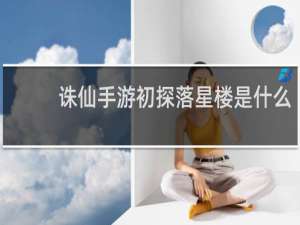 诛仙手游初探落星楼是什么