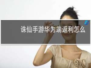 诛仙手游华为端返利怎么