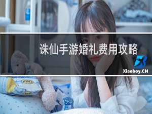 诛仙手游婚礼费用攻略