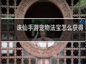 诛仙手游宠物法宝怎么获得