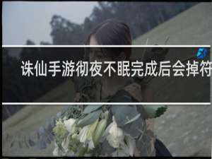 诛仙手游彻夜不眠完成后会掉符吗