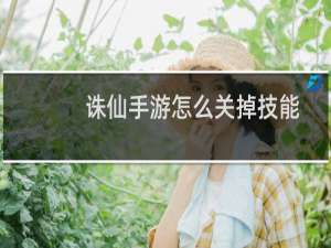 诛仙手游怎么关掉技能