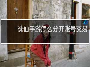 诛仙手游怎么分开账号交易