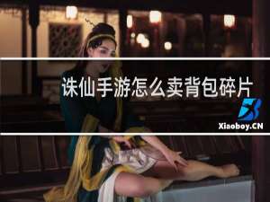 诛仙手游怎么卖背包碎片