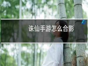 诛仙手游怎么合影