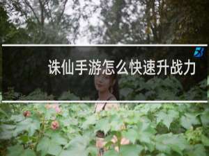 诛仙手游怎么快速升战力