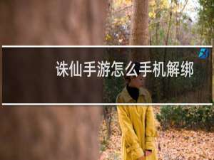 诛仙手游怎么手机解绑