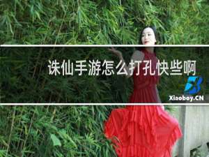诛仙手游怎么打孔快些啊